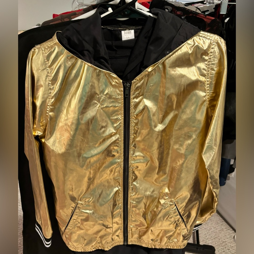 Gold hooded jacket